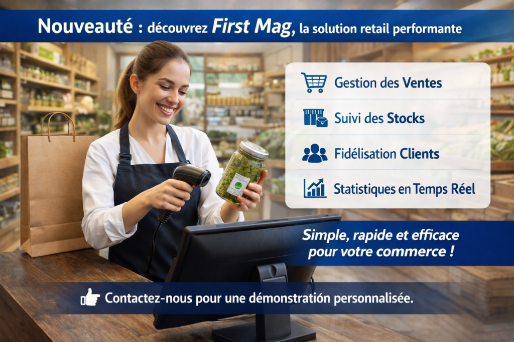 Employée épanouie dans un magasin bio