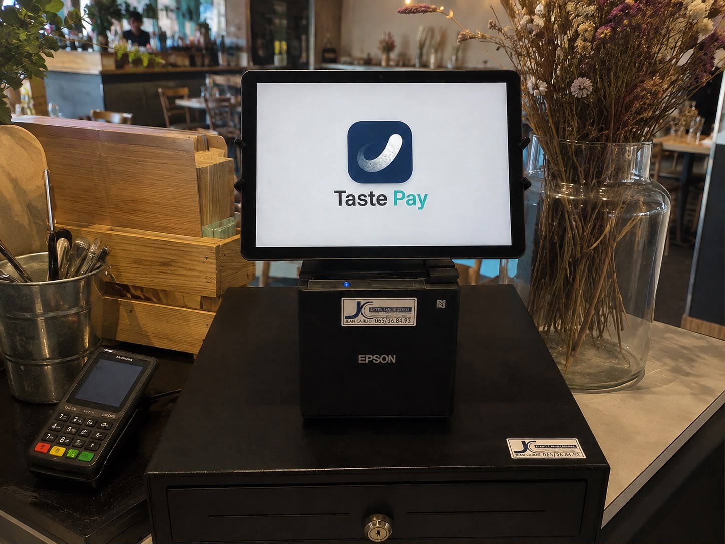Installation Taste Pay dans un établissement Horeca